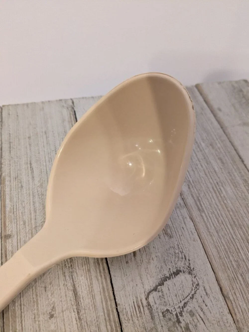 Vintage Tailor Made #1 Almond Nylon Plastic Ladle Dipper Spoon 10 1/2